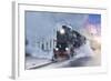 Retro Steam Train.-Breev Sergey-Framed Photographic Print