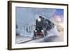 Retro Steam Train.-Breev Sergey-Framed Photographic Print