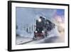 Retro Steam Train.-Breev Sergey-Framed Photographic Print