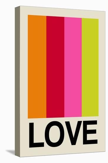 Retro Stripe LOVE Fruit-Frances Collett-Stretched Canvas