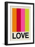 Retro Stripe LOVE Fruit-Frances Collett-Framed Giclee Print