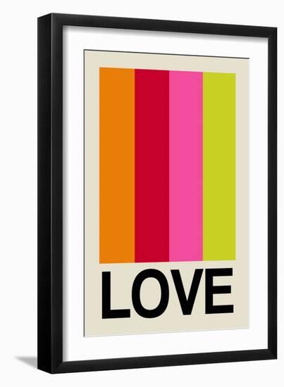 Retro Stripe LOVE Fruit-Frances Collett-Framed Giclee Print