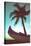 Retro Style Canoe and Palm Tree-Mr Doomits-Stretched Canvas