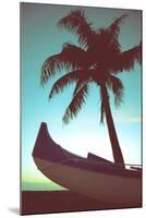 Retro Style Canoe and Palm Tree-Mr Doomits-Mounted Photographic Print