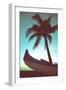 Retro Style Canoe and Palm Tree-Mr Doomits-Framed Photographic Print