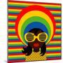 Retro Style Girl With Sunglasses-UltraPop-Mounted Art Print