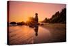 Retro Style Sun Star at Trinidad State Beach-Vincent James-Stretched Canvas