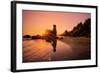 Retro Style Sun Star at Trinidad State Beach-Vincent James-Framed Photographic Print