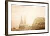 Retro Style View of Gothic Cathedral in Cologne, Germany-ilolab-Framed Photographic Print