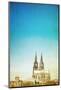 Retro Style View of Gothic Cathedral in Cologne, Germany-ilolab-Mounted Photographic Print