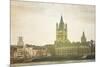 Retro Style View of Gothic Cathedral in Cologne, Germany-ilolab-Mounted Photographic Print