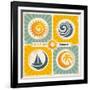 Retro Summer Holiday Poster-Lukeruk-Framed Art Print