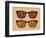 Retro Sunglasses with Autumn Reflection in It.-panova-Framed Art Print