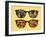 Retro Sunglasses with Halloween Reflection in It.-panova-Framed Art Print