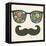 Retro Sunglasses With Reflection For Hipster-panova-Framed Stretched Canvas