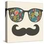 Retro Sunglasses With Reflection For Hipster-panova-Stretched Canvas