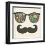 Retro Sunglasses With Reflection For Hipster-panova-Framed Art Print