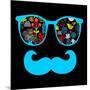 Retro Sunglasses with Reflection for Hipster.-panova-Mounted Art Print
