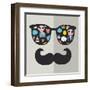 Retro Sunglasses with Reflection for Hipster.-panova-Framed Art Print