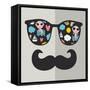 Retro Sunglasses with Reflection for Hipster.-panova-Framed Stretched Canvas