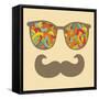Retro Sunglasses with Reflection for Hipster.-panova-Framed Stretched Canvas