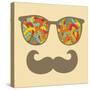 Retro Sunglasses with Reflection for Hipster.-panova-Stretched Canvas