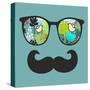 Retro Sunglasses with Reflection for Hipster.-panova-Stretched Canvas
