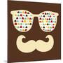 Retro Sunglasses with Reflection for Hipster.-panova-Mounted Art Print