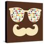 Retro Sunglasses with Reflection for Hipster.-panova-Stretched Canvas