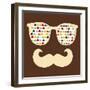 Retro Sunglasses with Reflection for Hipster.-panova-Framed Art Print