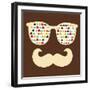 Retro Sunglasses with Reflection for Hipster.-panova-Framed Art Print