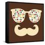 Retro Sunglasses with Reflection for Hipster.-panova-Framed Stretched Canvas