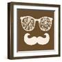 Retro Sunglasses with Reflection for Hipster.-panova-Framed Art Print