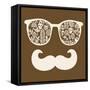 Retro Sunglasses with Reflection for Hipster.-panova-Framed Stretched Canvas