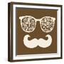 Retro Sunglasses with Reflection for Hipster.-panova-Framed Art Print