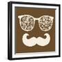 Retro Sunglasses with Reflection for Hipster.-panova-Framed Art Print