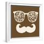 Retro Sunglasses with Reflection for Hipster.-panova-Framed Art Print