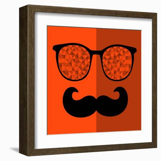 Retro Sunglasses with Reflection for Hipster.-panova-Framed Art Print