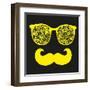 Retro Sunglasses with Reflection for Hipster.-panova-Framed Art Print