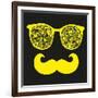 Retro Sunglasses with Reflection for Hipster.-panova-Framed Art Print