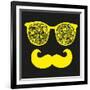 Retro Sunglasses with Reflection for Hipster.-panova-Framed Art Print