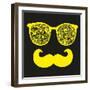 Retro Sunglasses with Reflection for Hipster.-panova-Framed Art Print