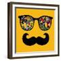 Retro Sunglasses with Reflection for Hipster.-panova-Framed Art Print