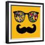 Retro Sunglasses with Reflection for Hipster.-panova-Framed Art Print