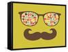 Retro Sunglasses With Reflection For Hipster-panova-Framed Stretched Canvas