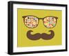 Retro Sunglasses With Reflection For Hipster-panova-Framed Art Print