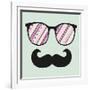 Retro Sunglasses With Reflection For Hipster-panova-Framed Art Print