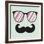 Retro Sunglasses With Reflection For Hipster-panova-Framed Art Print