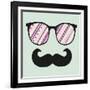 Retro Sunglasses With Reflection For Hipster-panova-Framed Art Print