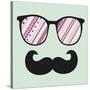 Retro Sunglasses With Reflection For Hipster-panova-Stretched Canvas